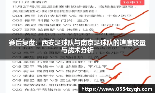 赛后复盘：西安足球队与南京足球队的速度较量与战术分析